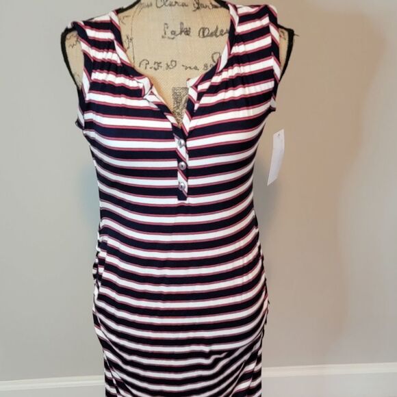 Dresses & Skirts - Loveappella blue red white stripped dress